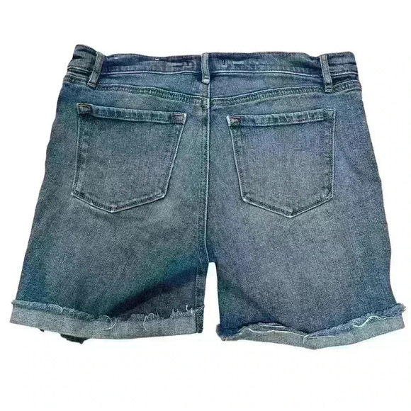 LOFT 5.5" Inseam Relaxed Fit Boyfriend Denim Shorts Mid Wash Women Size 6 - Picture 4 of 5